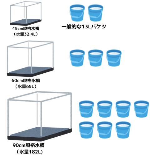 水槽サイズのおすすめを紹介 最初は60cm規格水槽がベスト