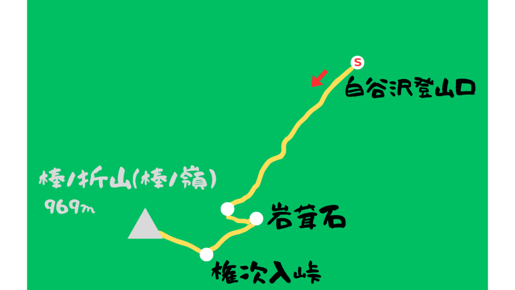 棒ノ折山 登山地図