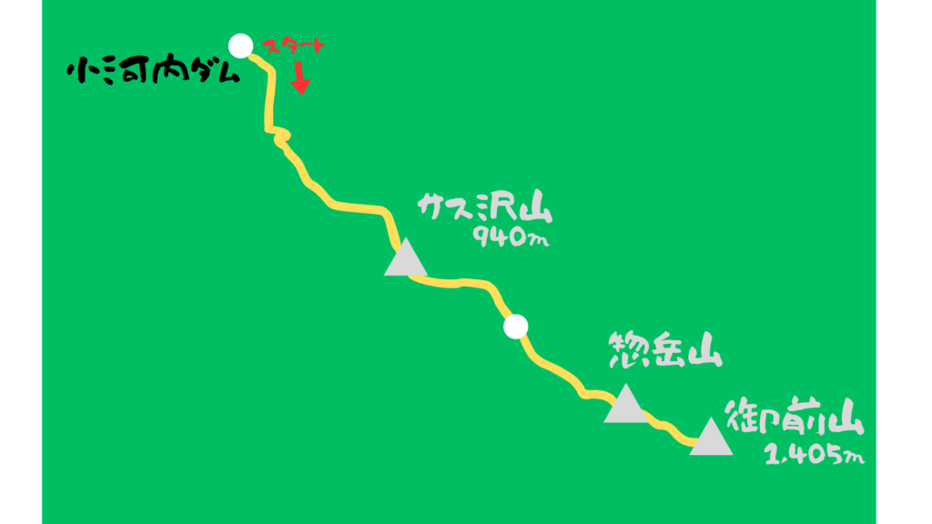 御前山 登山地図