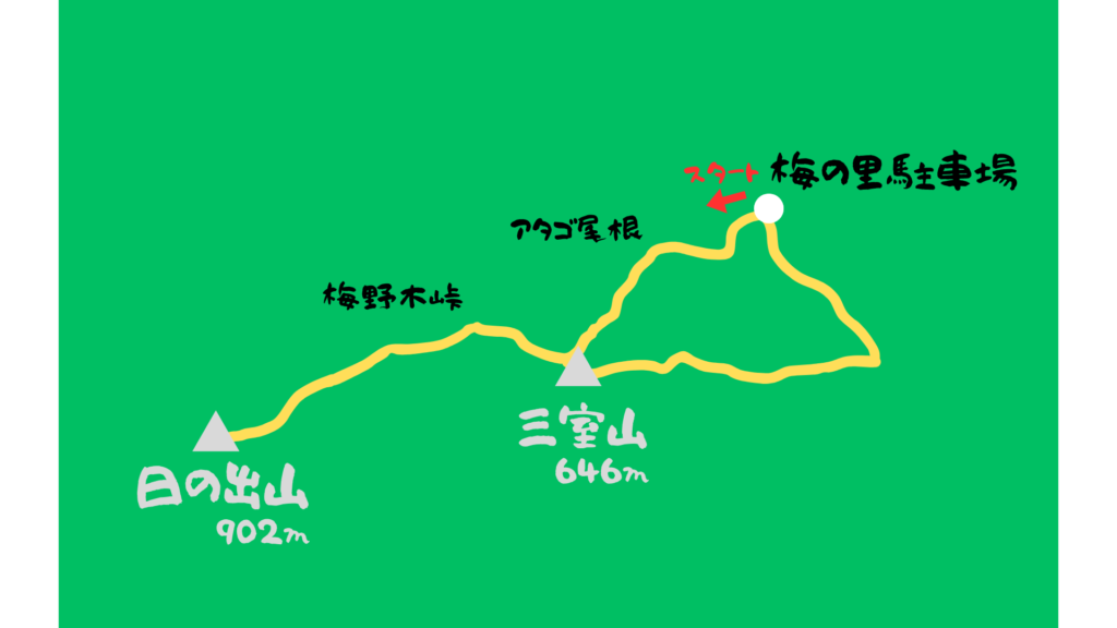 日の出山 登山地図