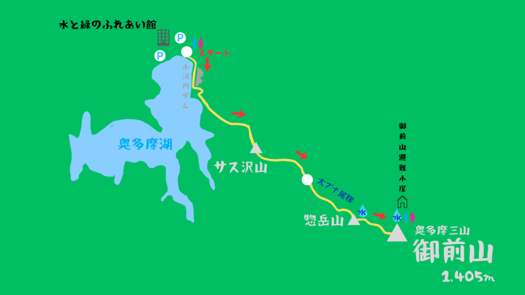 御前山 登山地図