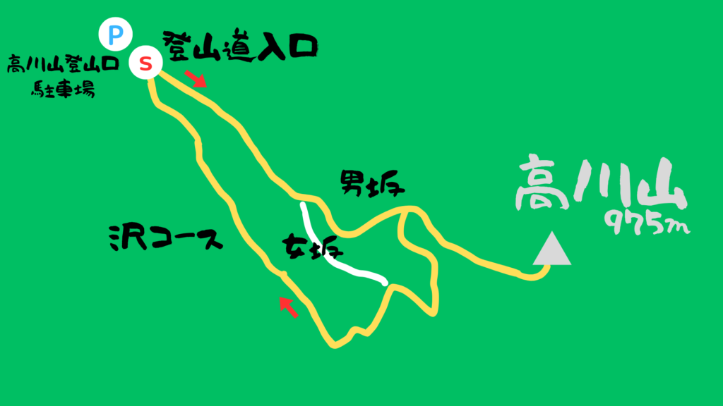 高川山 登山地図