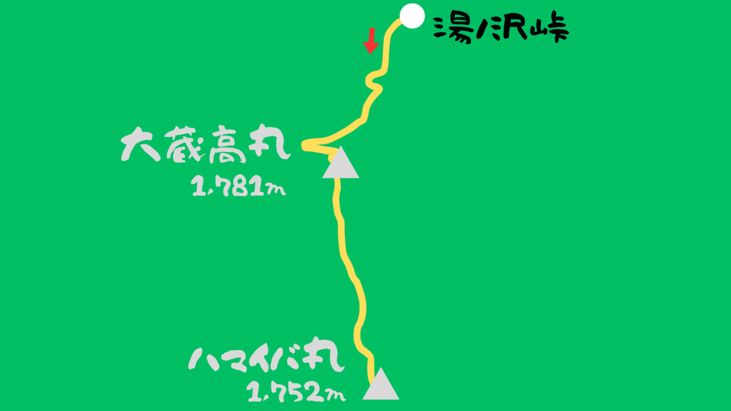 大蔵高丸 登山地図