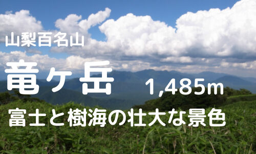 竜ヶ岳（山梨県）登山｜駐車場、登山コースを紹介【壮大な富士と樹海】
