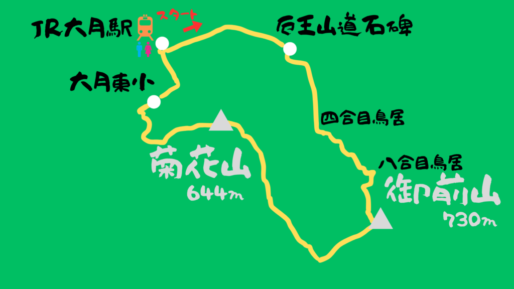 御前山 登山地図