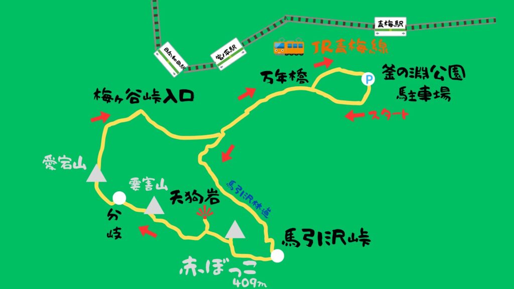 赤ぼっこ 登山地図