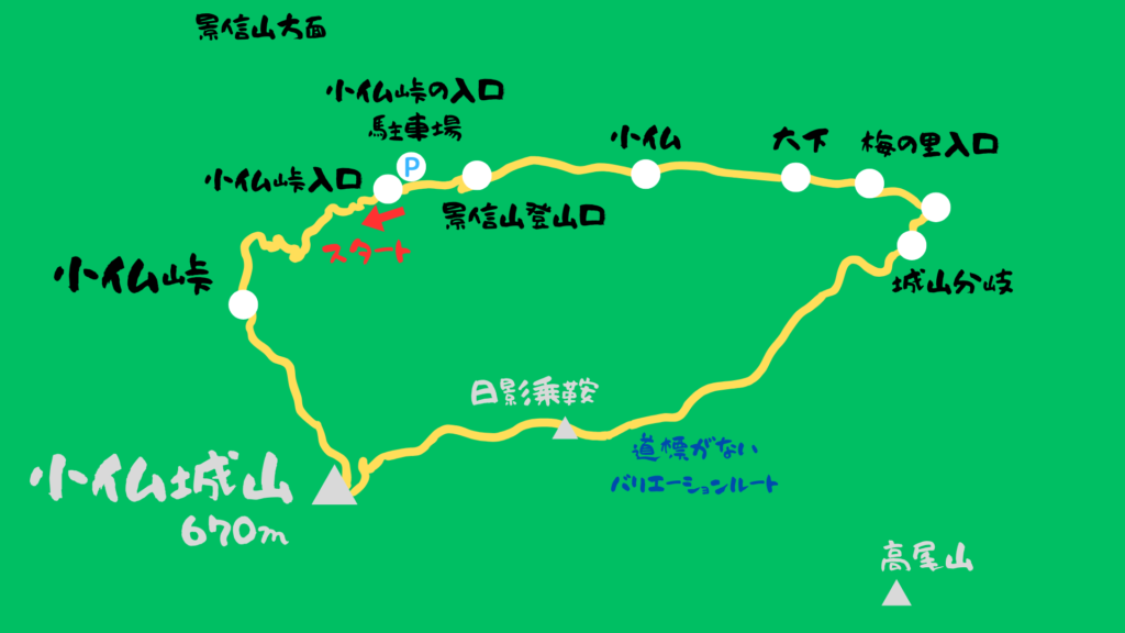 小仏城山 登山地図