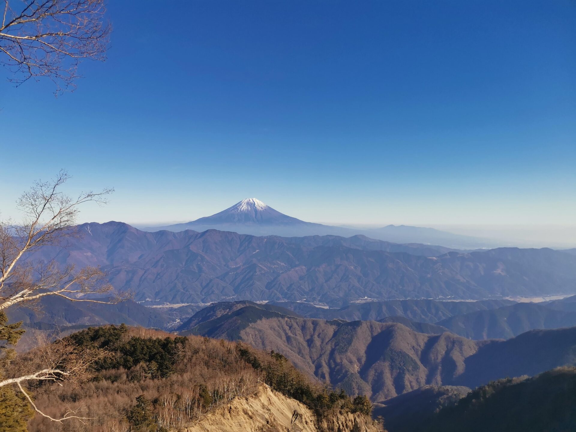 七面山 富士山