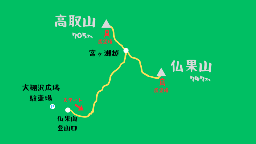 仏果山 登山地図