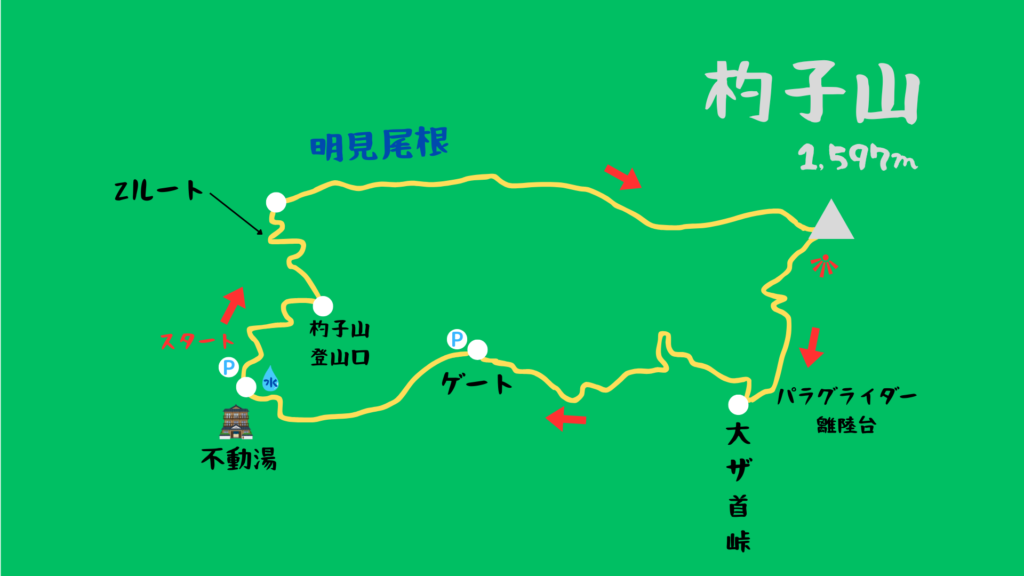 杓子山 登山地図