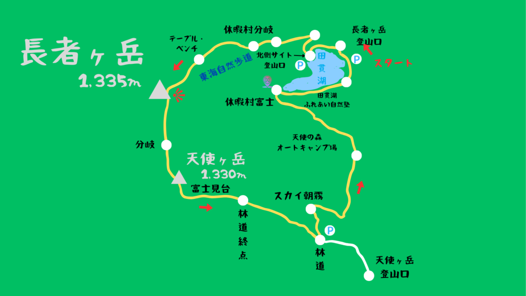長者ヶ岳 登山地図
