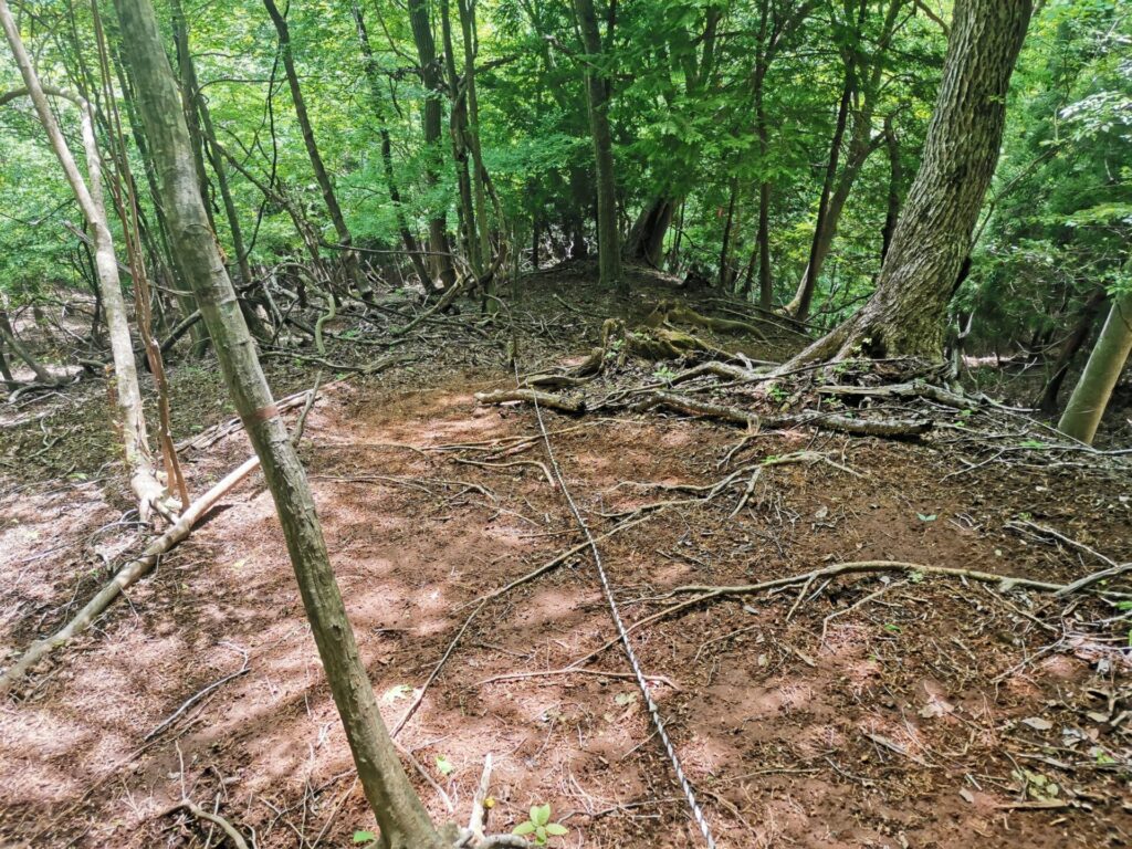 登山道 ロープ