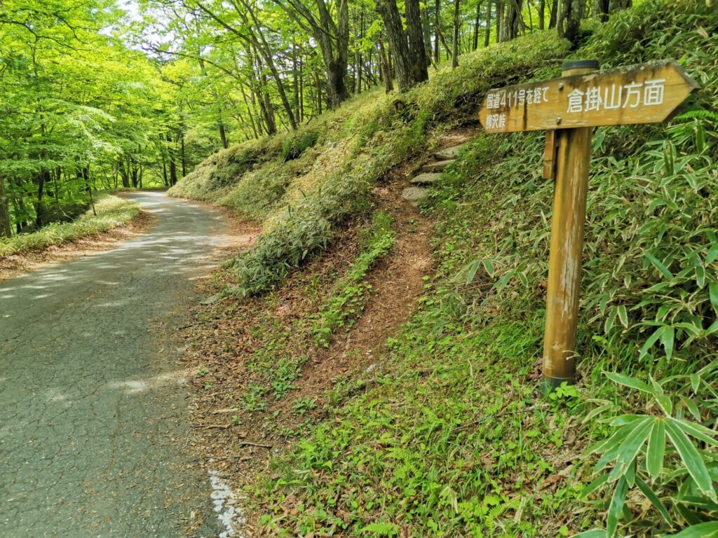 柳沢峠 道標