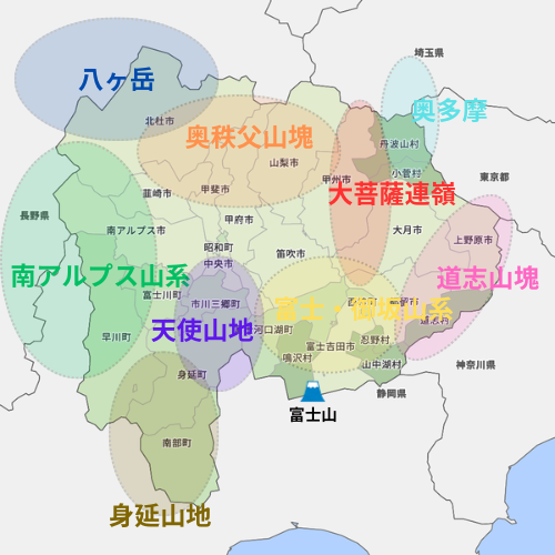 山梨県 山域