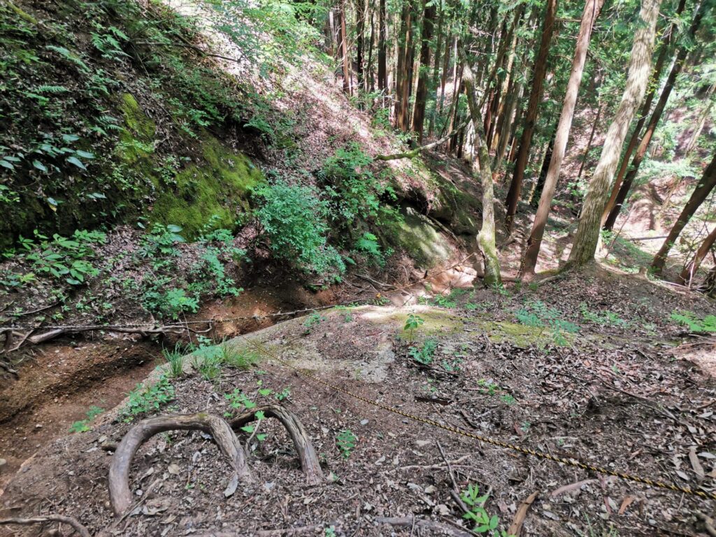 登山道 ロープ