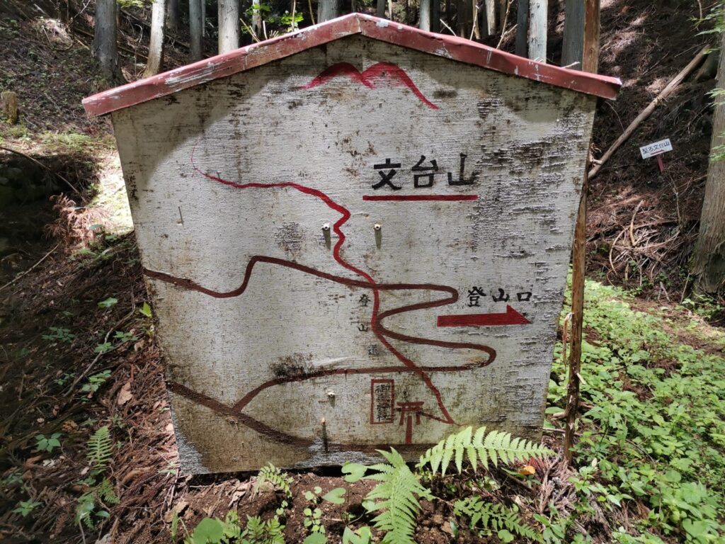 文台山 道標