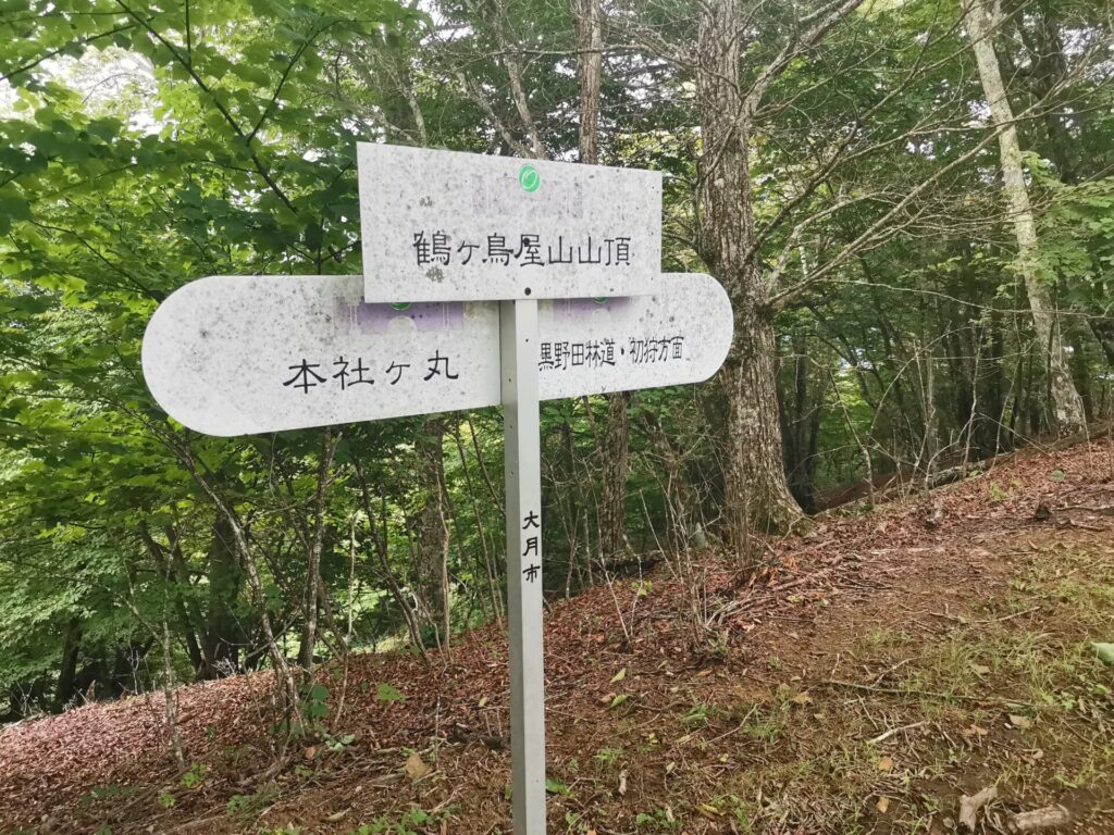 鶴ヶ鳥屋山 山頂