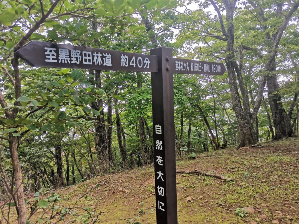 鶴ヶ鳥屋山 道標