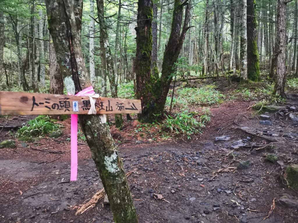 黒斑山 トーミの頭 道標