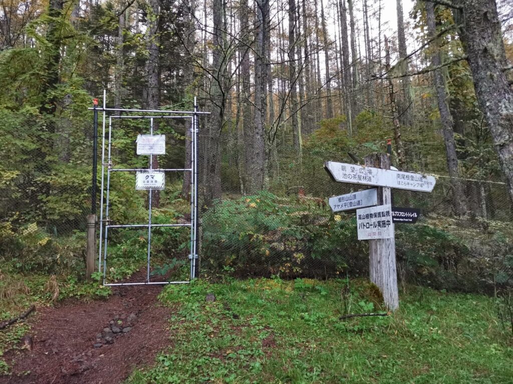 池の茶屋登山口