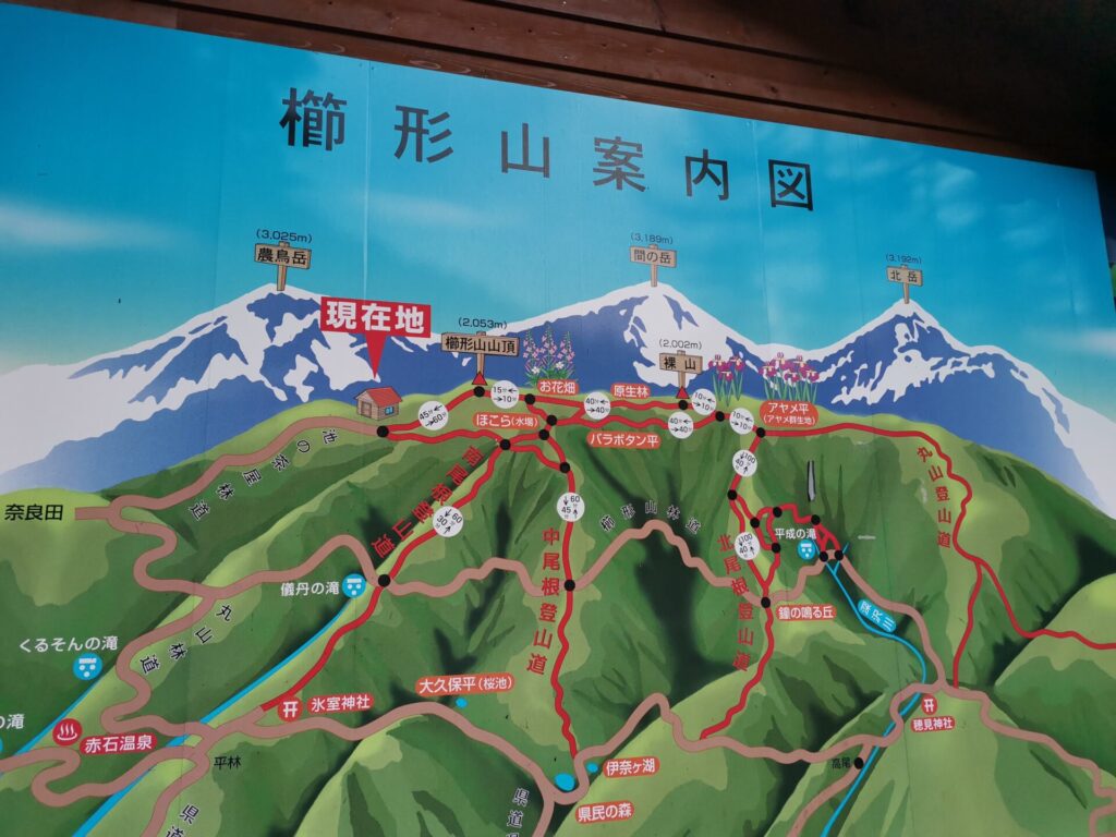 櫛形山案内図