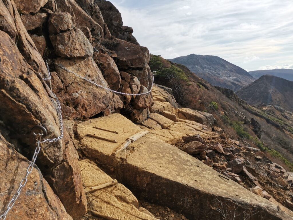 登山道 鎖