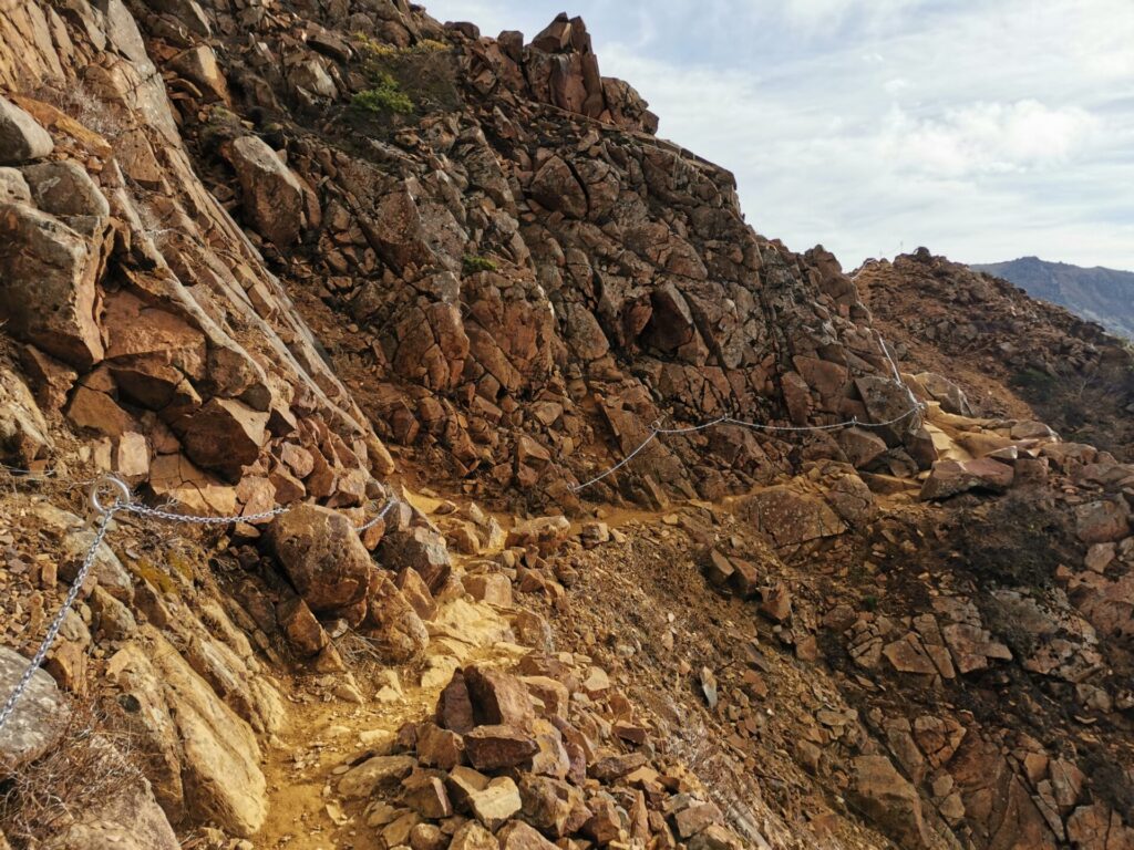 登山道 鎖