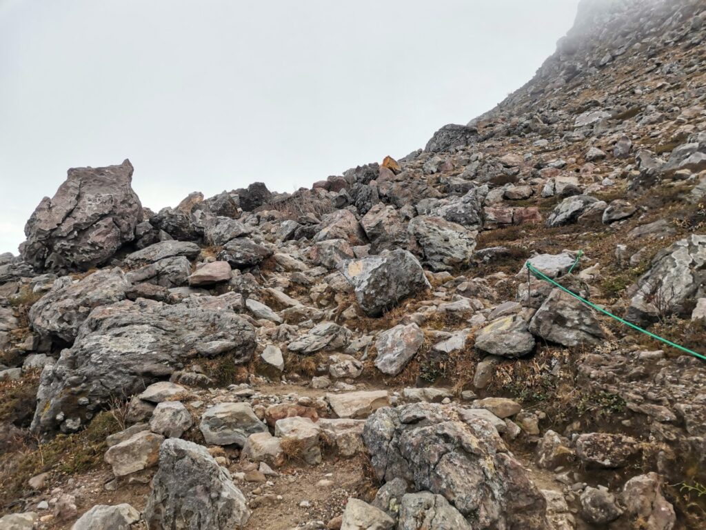 登山道 岩