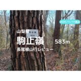 駒止嶺（山梨県大月市）山行｜登山口、長尾根登山ルートなどの紹介【里山歩きをしよう】