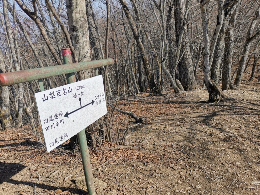 山梨百名山 山名板