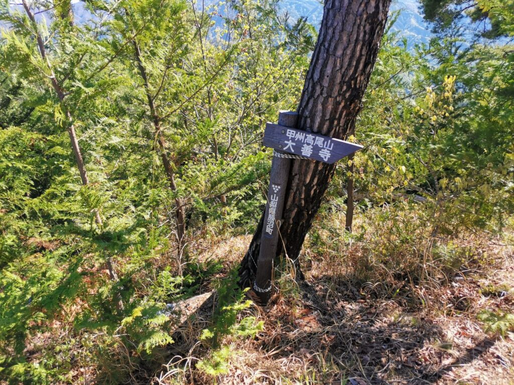 甲州高尾山 大善寺 道標