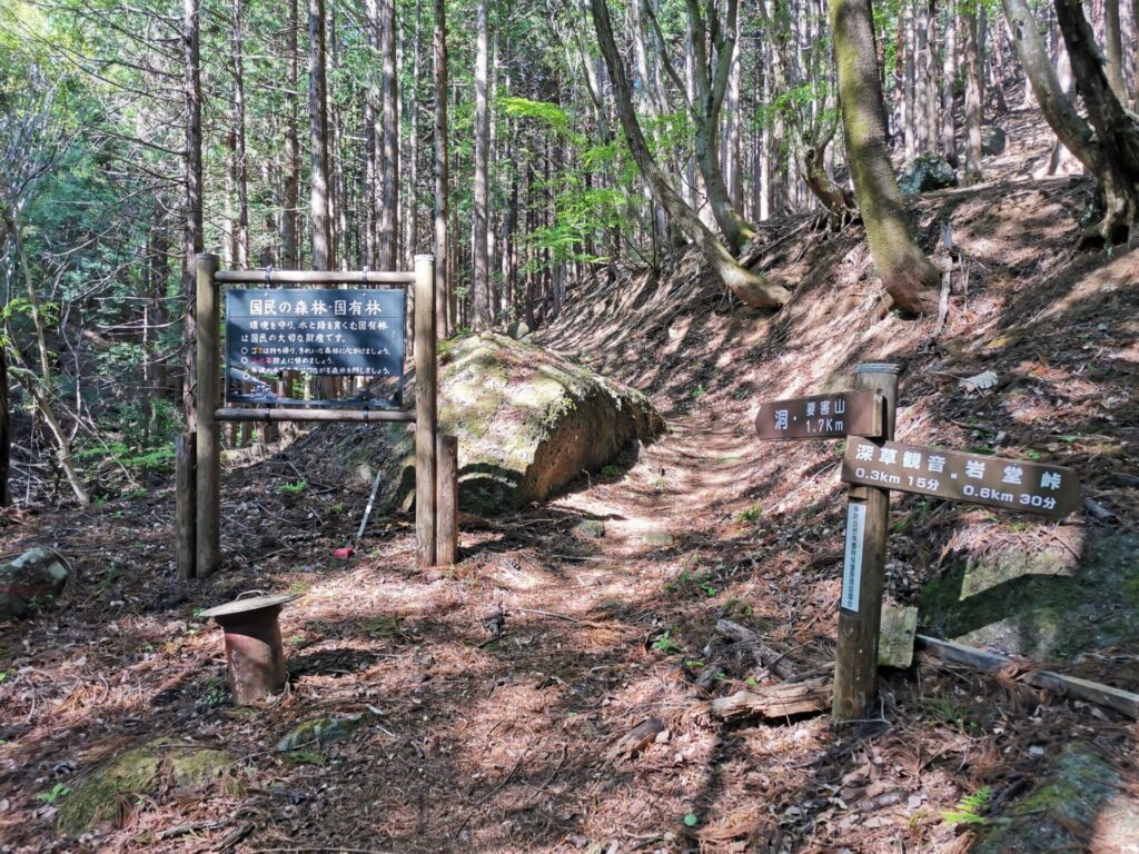 要害山 道標