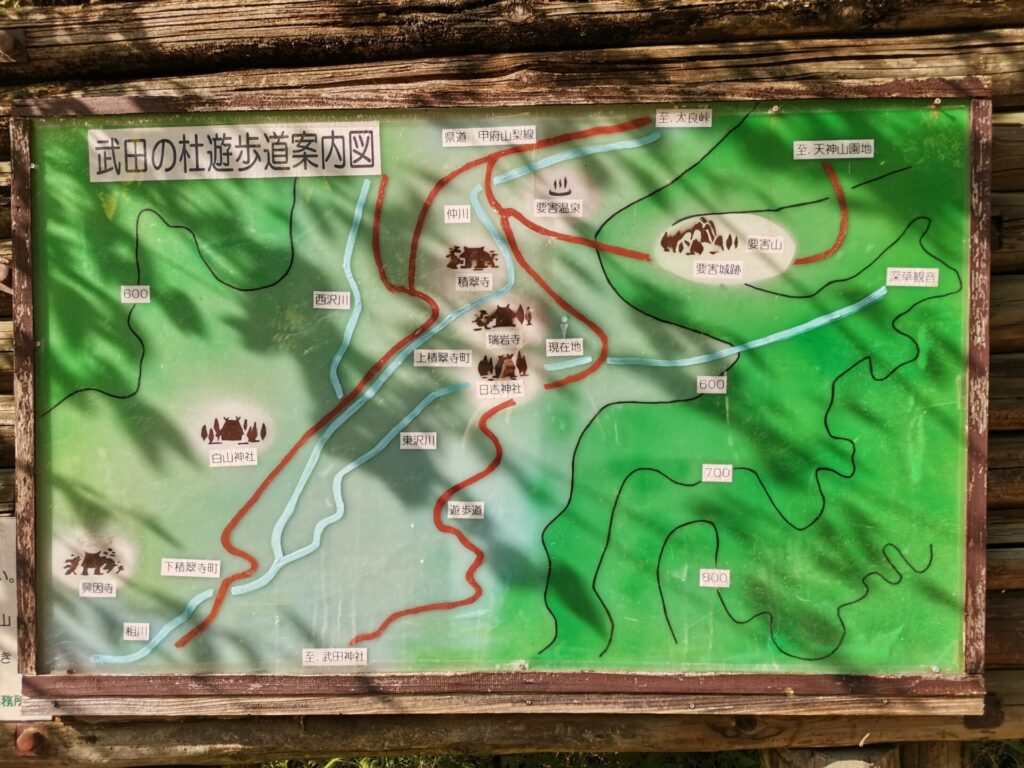 武田の杜 遊歩道 案内図