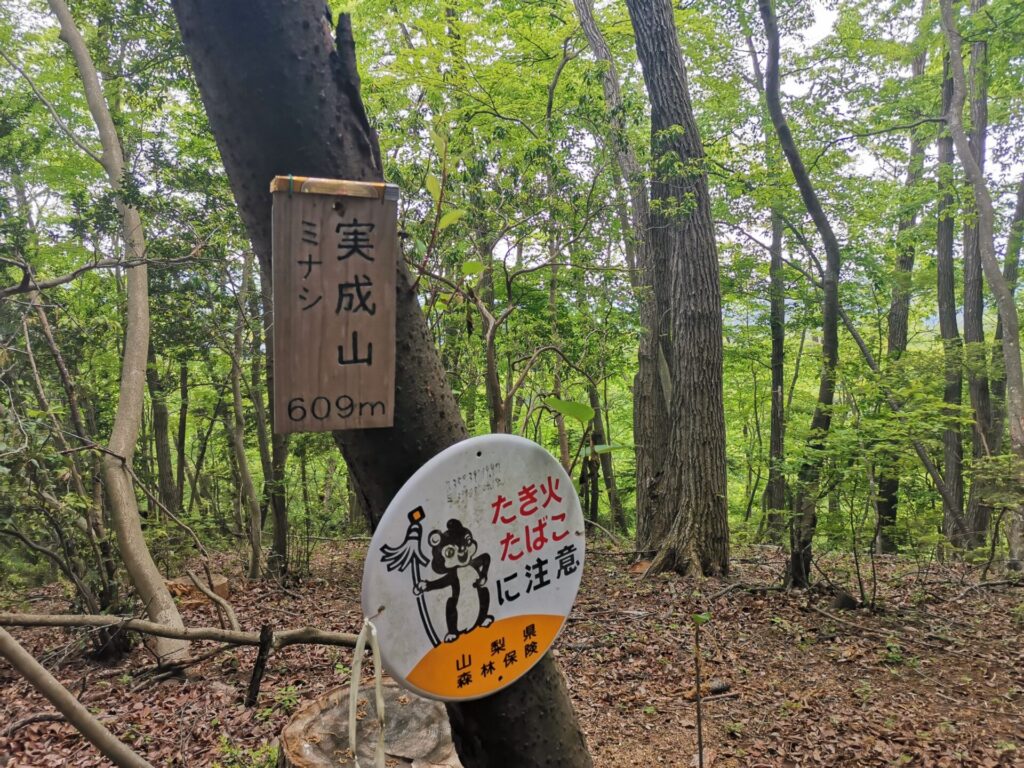 実成山 山名板