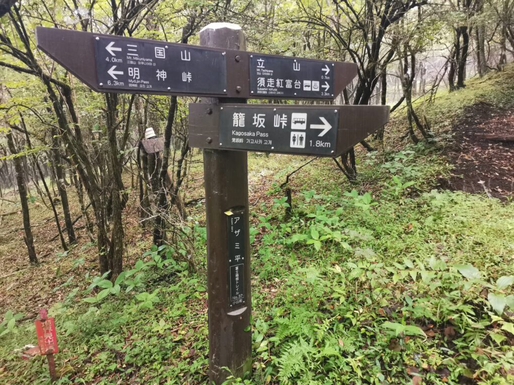 アザミ平 標柱
