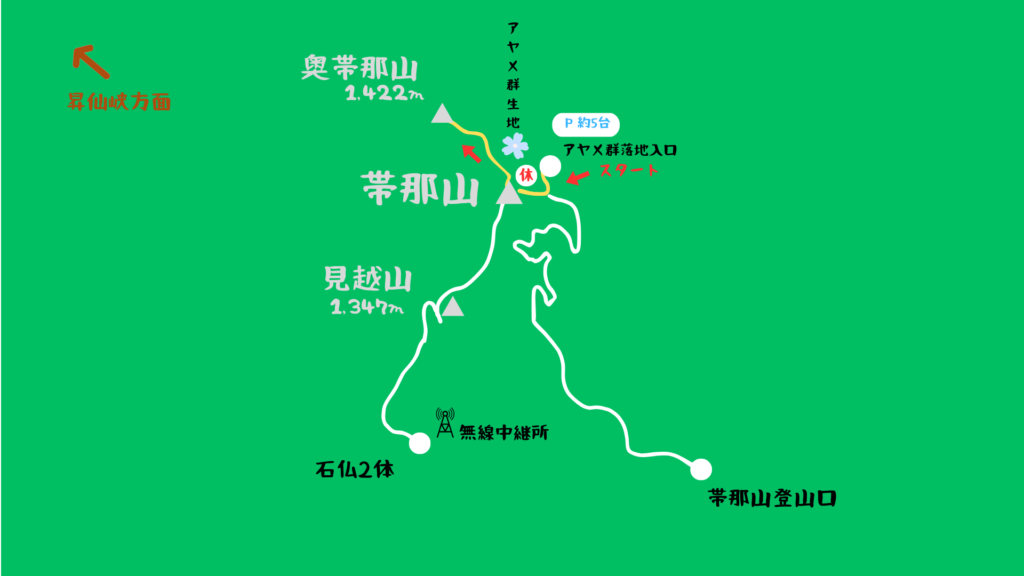 帯那山 登山地図