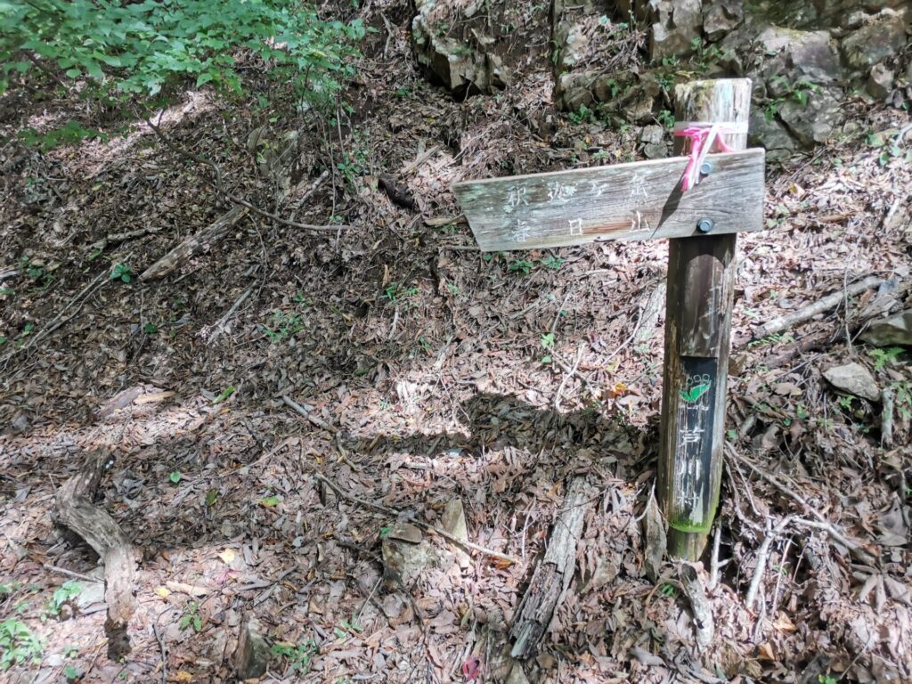 春日山 釈迦ヶ岳 道標