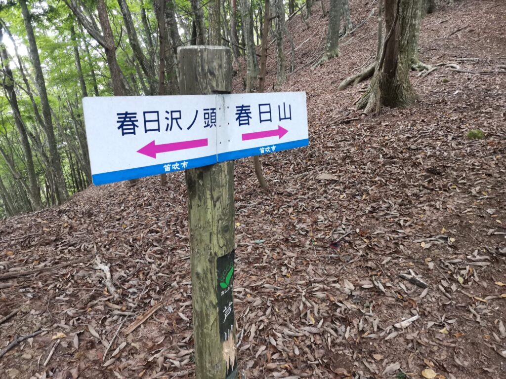 春日山 道標