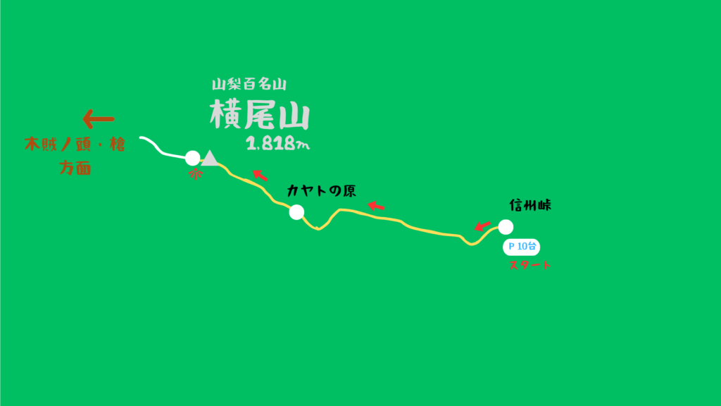 横尾山 登山地図