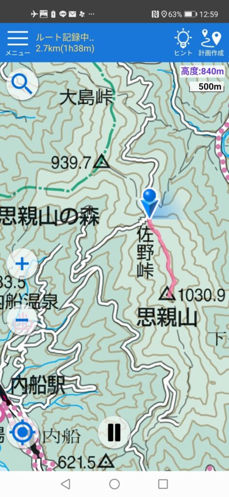思親山 地図