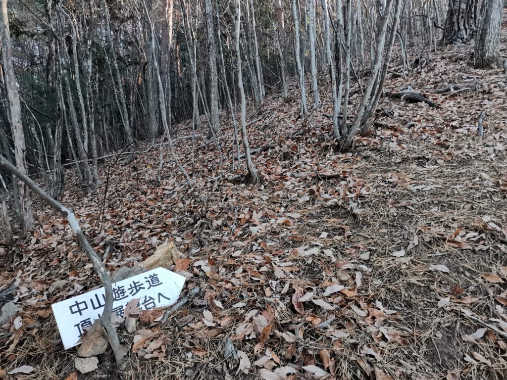 中山遊歩道 道標