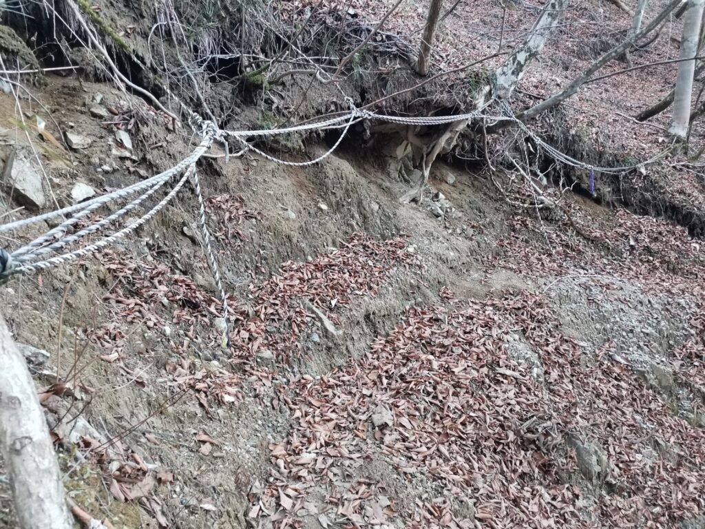 登山道 ロープ
