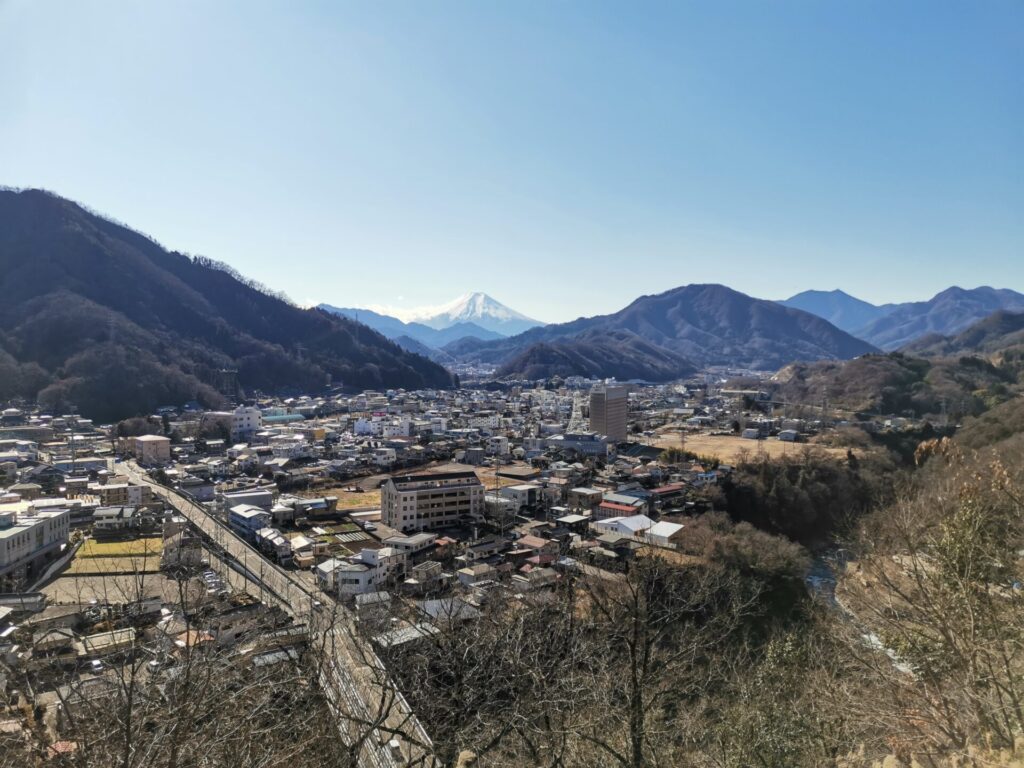 大月市街 富士山