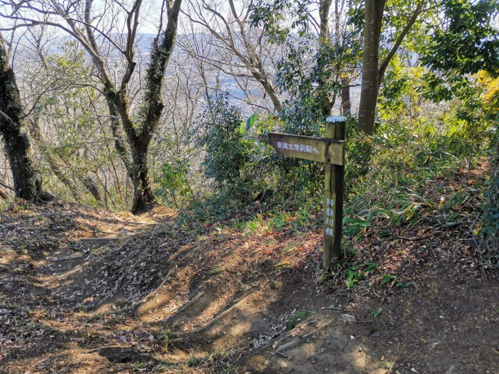 東海大学前駅 道標