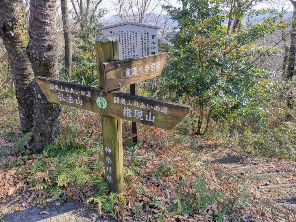 東海大学前駅 道標