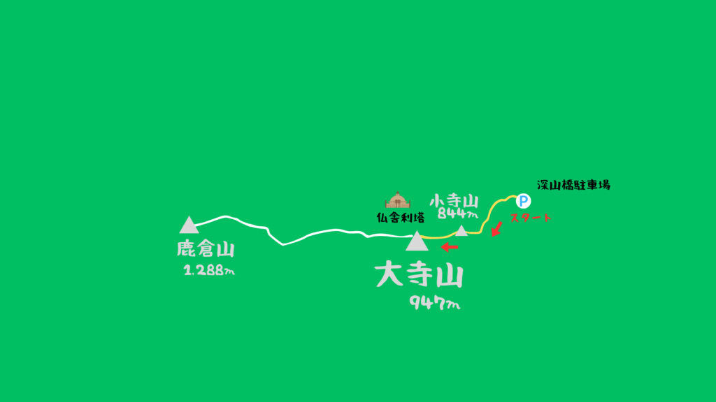 大寺山 登山地図