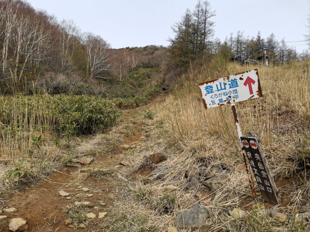 登山道 道標